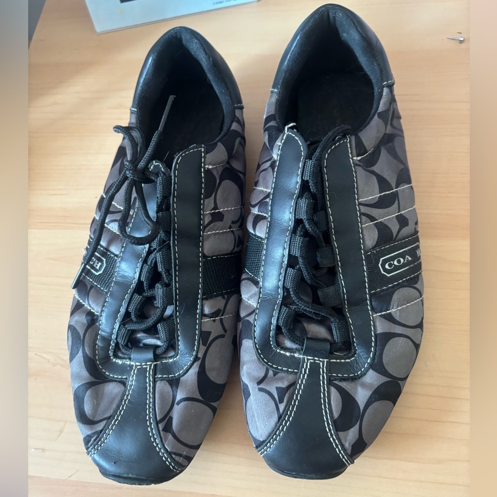 Coach kirby vintage shoes logo design print running shoes